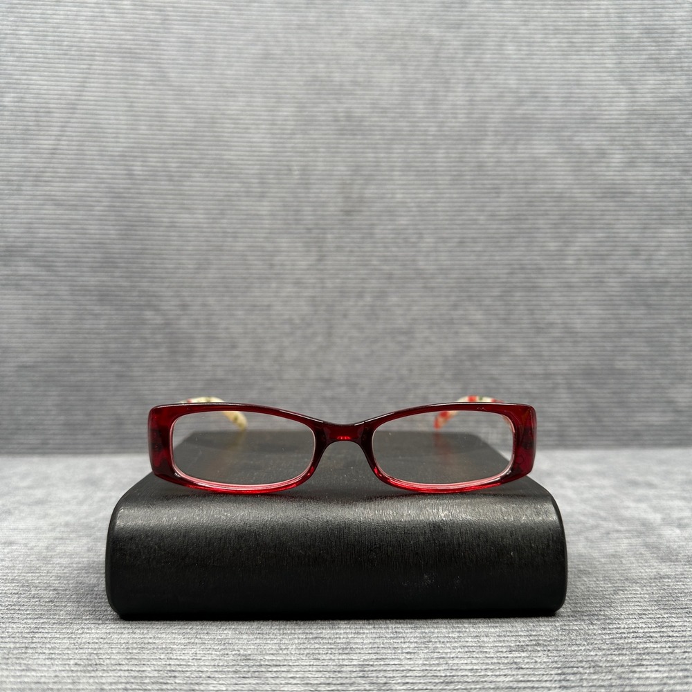 Foster Grant Summers WIN Red Strawberry Print Reading Y2K Glasses‎ +1.25 PL1014